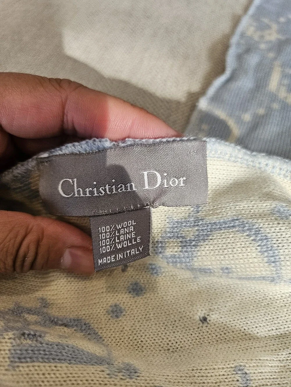 Christian Dior Wool Scarf FLAWED